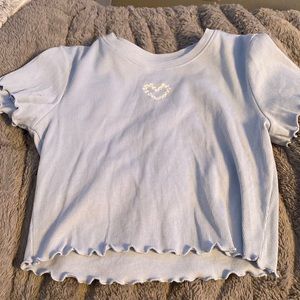 Never worn women’s blue crop top